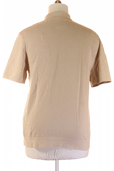 JACK & JONES Pánská béžová bavlněná mikina s krátkým rukávem a límečkem na zip Vel. EU XL | JACK & JONES | obrázek 3