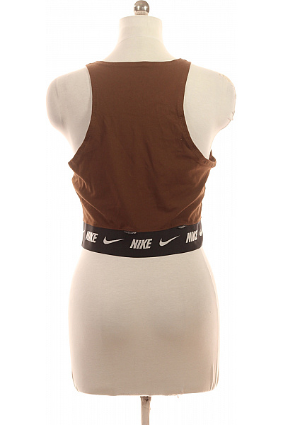 Nike dámské hnědé tričko bez rukávů crop top na cvičení basic Velikost EU L | Nike | obrázek 2