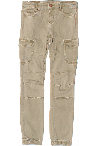 ONLY Dívčí khaki bavlněné cargo kalhoty s kapsami Velikost 140 | ONLY | obrázek 2