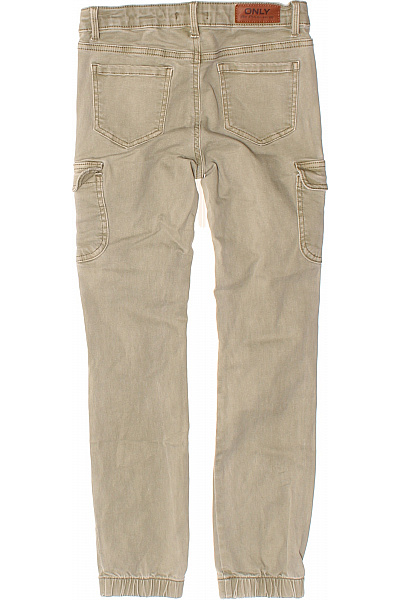 ONLY Dívčí khaki bavlněné cargo kalhoty s kapsami Velikost 140 | ONLY | obrázek 3