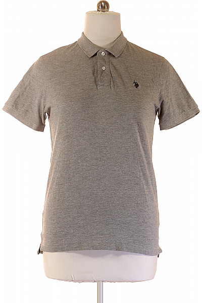 U.S.POLO ASSN. Pánské tričko s límečkem a krátkým rukávem šedé Vel. xl. | U.S.POLO ASSN. | obrázek 2
