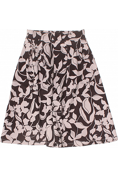 Dámská midi sukně květinová s potiskem hnědá Velikost 34 | Unimoda | obrázek 2