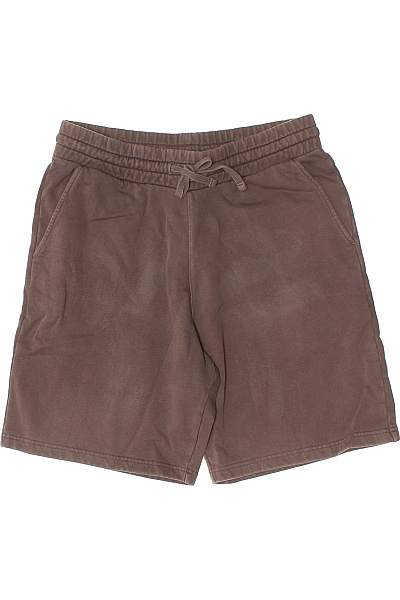 JUVIA Pánské Teplákové Kraťasy Bavlněné Hnědé S Kapsami Volnočasové Velikost M