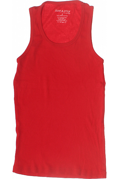 dámské červené tílko basic bez rukávů Vel. s | Unimoda | obrázek 2