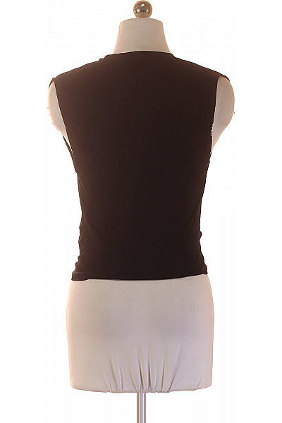 Dámské černé tričko bez rukávů basic Velikost 34 | Unimoda | obrázek 2