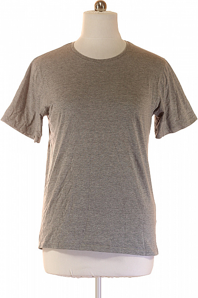 LAWRENCE GREY Pánské Tričko S Krátkým Rukávem Jednobarevné Basic šedé Vel. L