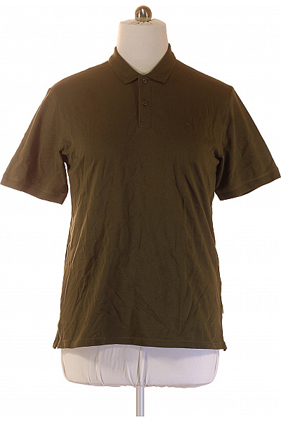 JACK & JONES Pánské bavlněné tričko s krátkým rukávem a límečkem khaki jednobarevné basic polo Velikost L | JACK & JONES | obrázek 2