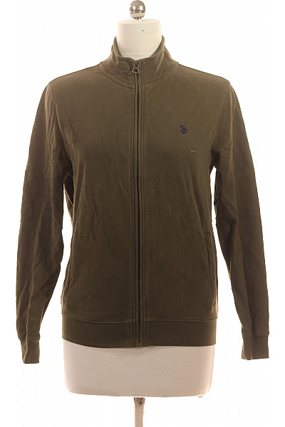 U.S.POLO ASSN. Zelená mikina s dlouhým rukávem a výšivkou na zip Vel. EU M | U.S.POLO ASSN. | obrázek 2