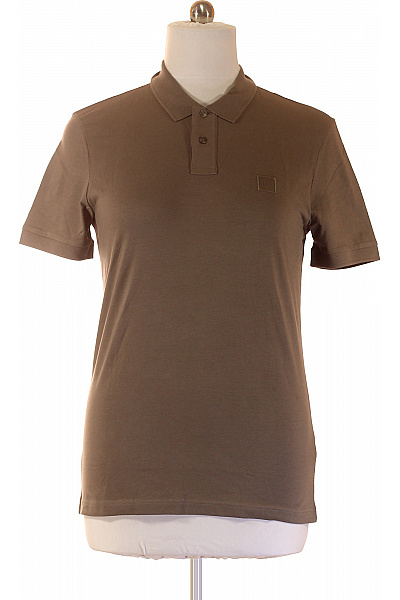 Hugo Boss Pánské Bavlněné Polo Tričko S Krátkým Rukávem Hnědé Vel. L