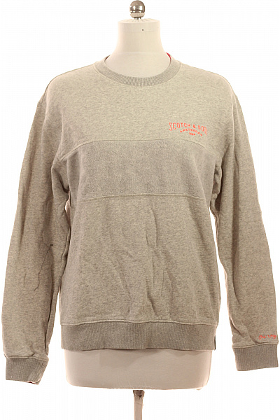 Scotch & Soda Dámská Mikina Přes Hlavu šedá S Dlouhým Rukávem Velikost L