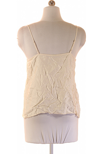 Dámská halenka bez rukávů béžová vyšívaná elegantní Vel. S | Unimoda | obrázek 3