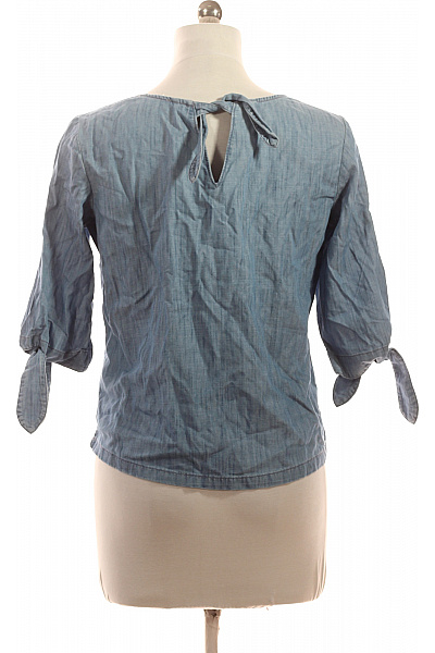 Esprit dámská džínová halenka s 3/4 rukávem a uzlem modrá Velikost EU 40 | Esprit | obrázek 3