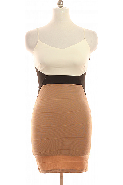 New Look šaty Na Ramínka Pouzdrové Letní Béžové Vel. 38