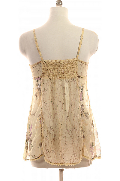 BANDOLERA Dámská halenka bez rukávů květinová s flitry romantická béžová Vel. EU 36 | BANDOLERA | obrázek 3