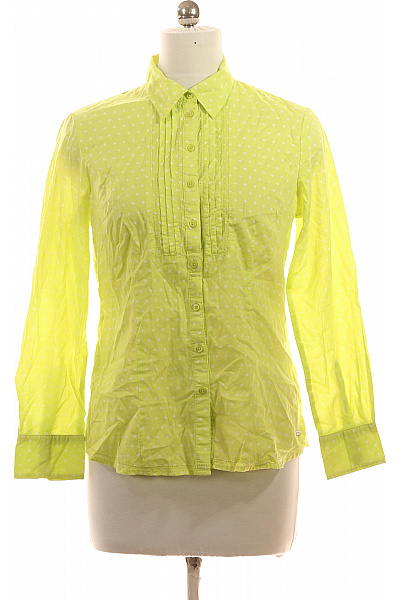 s.OLIVER Dámská bavlněná košile s dlouhým rukávem puntíkovaná žlutá ležérní Velikost 40 | s.OLIVER | obrázek 2