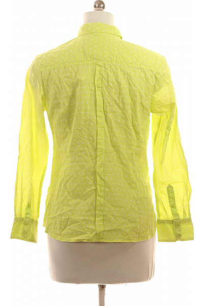 s.OLIVER Dámská bavlněná košile s dlouhým rukávem puntíkovaná žlutá ležérní Velikost 40 | s.OLIVER | obrázek 3