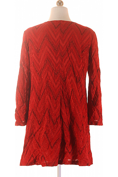 MISSONI Dámské šaty s dlouhým rukávem červené třpytivé volnočasové Velikost S | MISSONI | obrázek 3