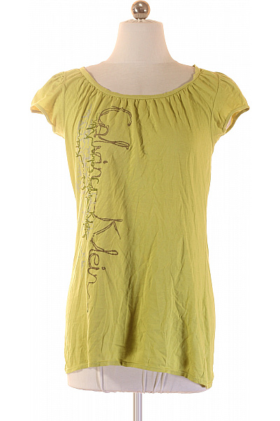 Calvin Klein dámské tričko krátký rukáv zelené s potiskem Vel. XS | Calvin Klein | obrázek 2