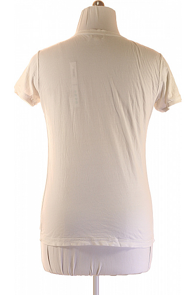 DIESEL Dámské tričko bílé s krátkým rukávem a výšivkou basic Vel. L | DIESEL | obrázek 3