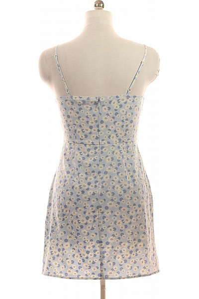 fashion union Modré květované šaty na ramínka mini letní volnočasové Vel. 38 | fashion union | obrázek 3