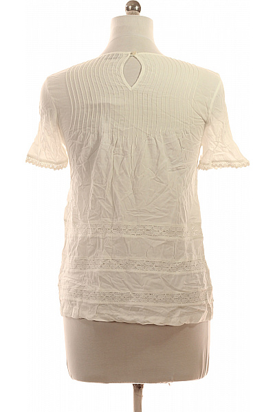 ANINE BING Dámská halenka bílá krátký rukáv krajková madeirová romantická letní Vel. EU S | ANINE BING | obrázek 3