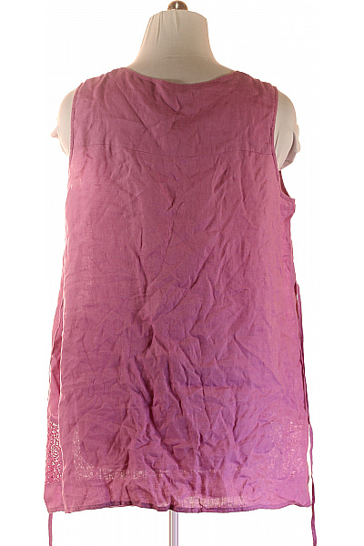 Ulla Popken Dámské lněné šaty s kapsami a krajkou letní boho Vel. 50/52 | Ulla Popken | obrázek 2