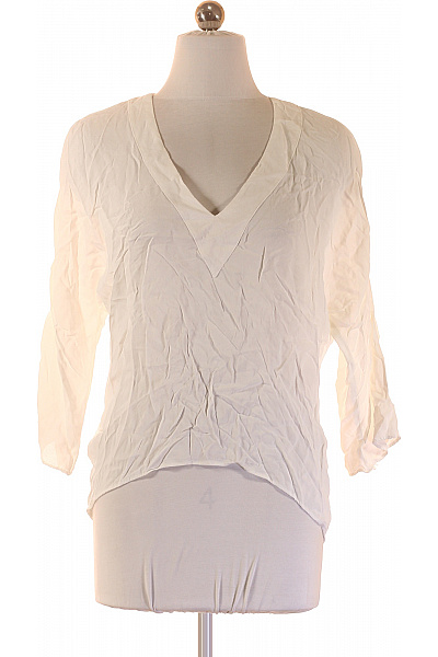 ZARA Bílá halenka s krátkým rukávem a výstřihem do V Velikost XS | ZARA | obrázek 2