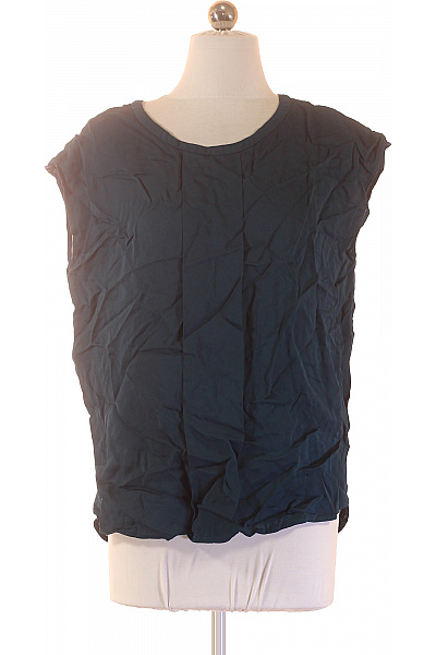 TOMMY HILFIGER dámská halenka krátký rukáv volná viskóza tmavě modrá Velikost 8 | TOMMY HILFIGER | obrázek 2