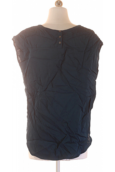 TOMMY HILFIGER dámská halenka krátký rukáv volná viskóza tmavě modrá Velikost 8 | TOMMY HILFIGER | obrázek 3