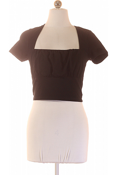 asos Dámské tričko krátký rukáv černé crop top bavlněné Vel. 38 | asos | obrázek 2