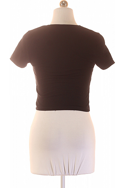 asos Dámské tričko krátký rukáv černé crop top bavlněné Vel. 38 | asos | obrázek 3