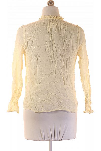 MANGO Dámská halenka s dlouhým rukávem a volánky žlutá Vel. XS | MANGO | obrázek 3