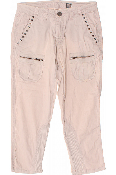 Cream Béžové Bavlněné Cargo Kraťasy S Kapsami A Zipem Vel. 36