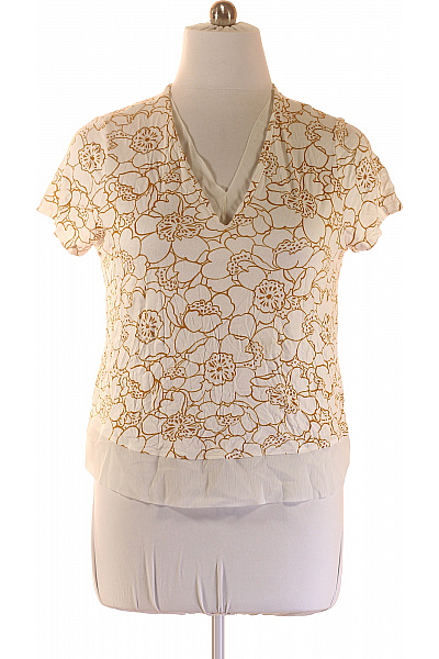 Marks & Spencer Bílá halenka s květinovým potiskem a krátkým rukávem Velikost EU 44 | Marks & Spencer | obrázek 2