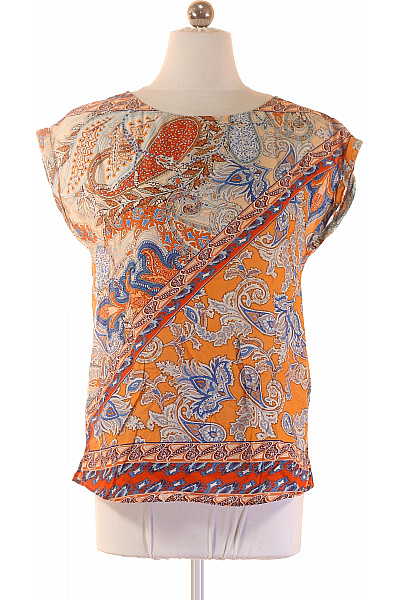 Seidensticker Dámská halenka s krátkým rukávem a potiskem oranžová bavlněná boho Vel. 36 | Seidensticker | obrázek 2