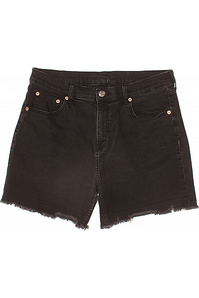 Dámské černé džínové kraťasy s vysokým pasem Vel. m | Unimoda | obrázek 2