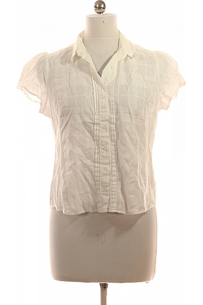 Marks & Spencer dámská košile bílá krátký rukáv kostkovaná bavlna ležérní letní Vel. EU L | Marks & Spencer | obrázek 2