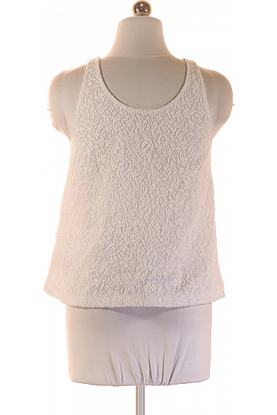 CUBUS Dámská krajková halenka bez rukávů bílá letní Velikost XS | CUBUS | obrázek 2