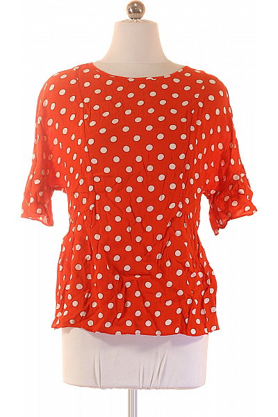 BODEN Dámská oranžová halenka s krátkým rukávem a puntíky Vel. DE 36 | BODEN | obrázek 2
