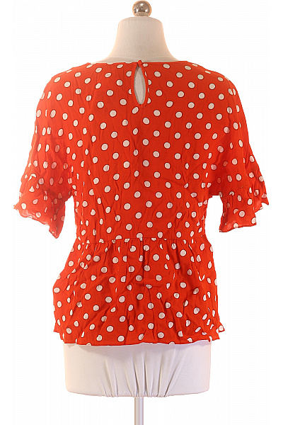 BODEN Dámská oranžová halenka s krátkým rukávem a puntíky Vel. DE 36 | BODEN | obrázek 3