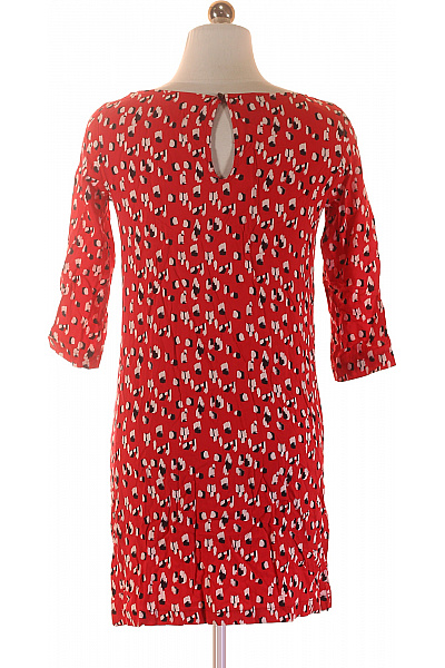 MANGO dámské šaty krátké červené se zvířecím vzorem volnočasové Velikost XS | MANGO | obrázek 3