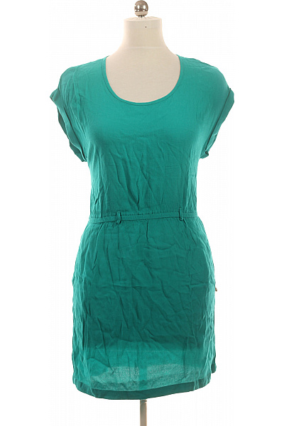 MANGO zelené šaty s krátkým rukávem a páskem volnočasové letní Vel. M | MANGO | obrázek 2