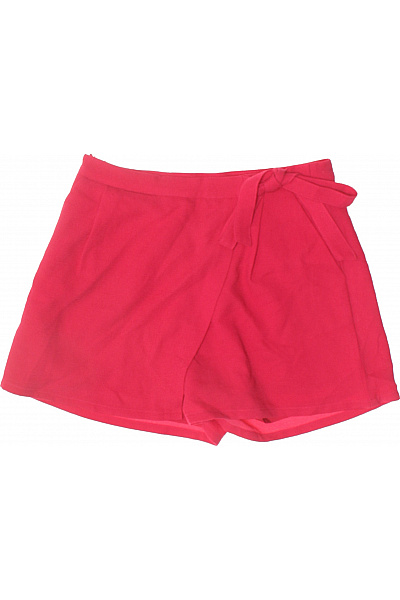 Dámské červené kraťasy s mašlí volnočasové krátké Velikost XS | Unimoda | obrázek 2