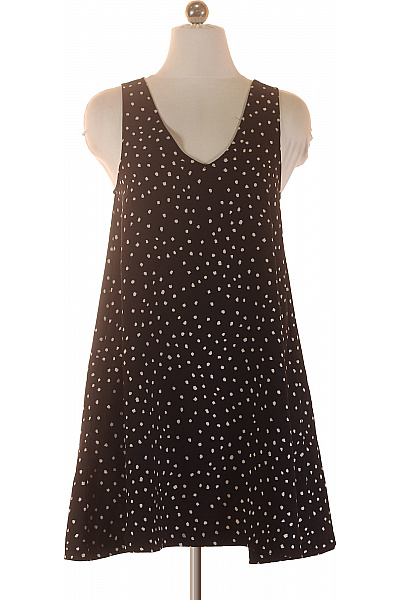 MANGO Černé puntíkované šaty bez rukávů volnočasové letní Velikost XS | MANGO | obrázek 2