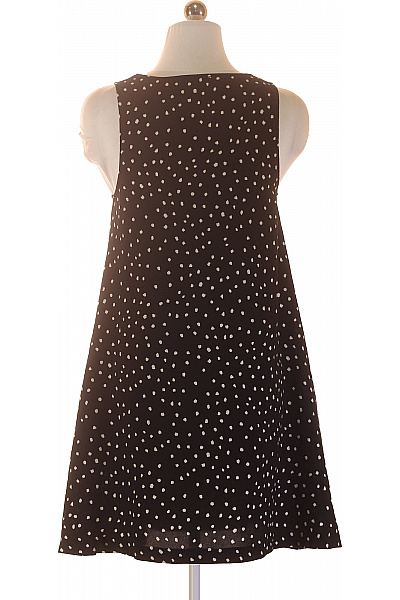 MANGO Černé puntíkované šaty bez rukávů volnočasové letní Velikost XS | MANGO | obrázek 3