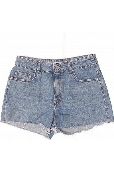 Dámské modré džínové kraťasy s vysokým pasem a kapsami Vel. s | Unimoda | obrázek 2