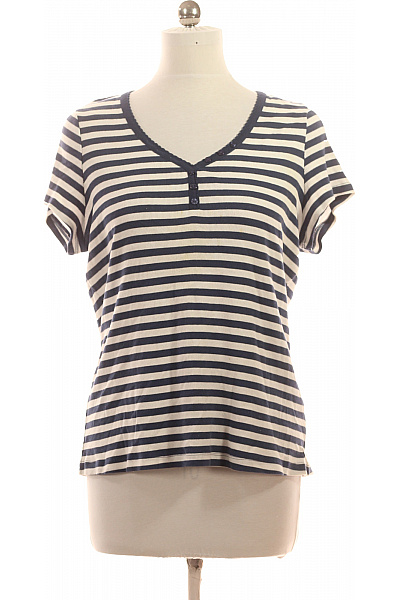 Marks & Spencer Dámské tričko s krátkým rukávem pruhované basic Vel. UK 22 | Marks & Spencer | obrázek 2