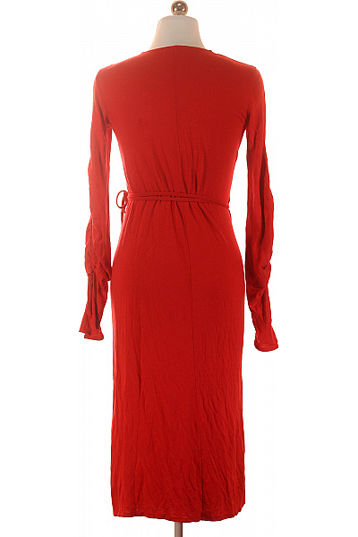DAGMAR dámské červené zavinovací šaty s dlouhým rukávem Vel. 34 | DAGMAR | obrázek 2