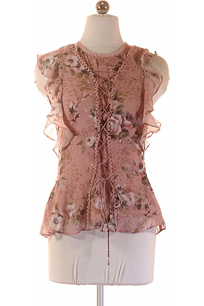 FOREVER NEW růžová halenka s krátkým rukávem a květinovým potiskem boho Velikost EU 34 | FOREVER NEW | obrázek 2