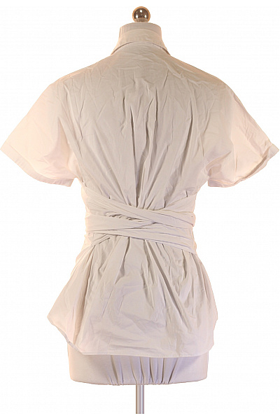 InWear Bílá dámská halenka s krátkým rukávem a vázačkou Vel. 36 | InWear | obrázek 3